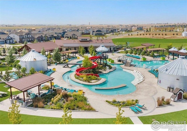 1781 Summer Bloom Dr, Windsor, CO 80550 - view of pool with a gazebo and a residential view