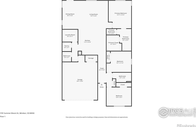 1781 Summer Bloom Dr, Windsor, CO 80550 - view of property floor plan