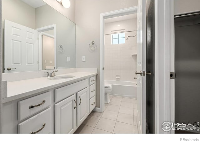 1389 Lyons Ln, Erie, CO 80516 - full bath with vanity, tile patterned flooring, and shower / bathtub combination