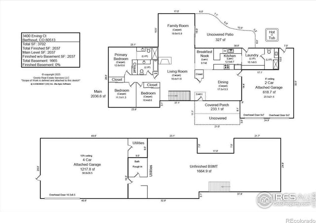3400 Erving Ct, Berthoud, CO 80513 - view of floor plan / room layout