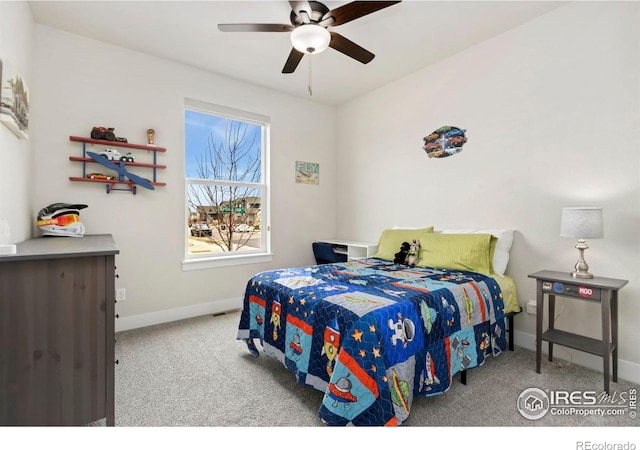 2156 Setting Sun Dr, Windsor, CO 80550 - bedroom featuring carpet floors and ceiling fan