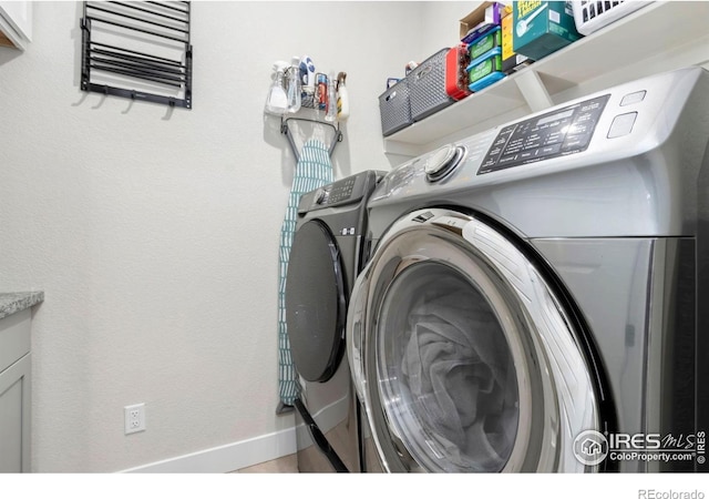 2156 Setting Sun Dr, Windsor, CO 80550 - laundry area with separate washer and dryer