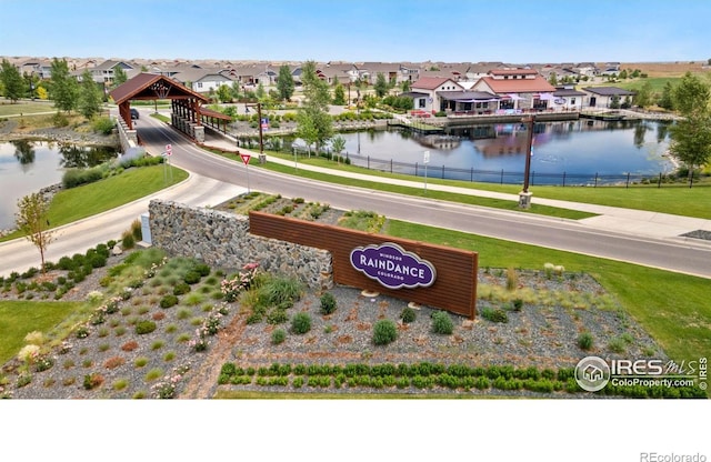 2156 Setting Sun Dr, Windsor, CO 80550 - aerial perspective of suburban area featuring a nearby body of water