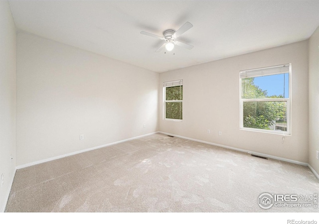3314 Planter Way, Fort Collins, CO 80526 - spare room with ceiling fan, plenty of natural light, and carpet floors