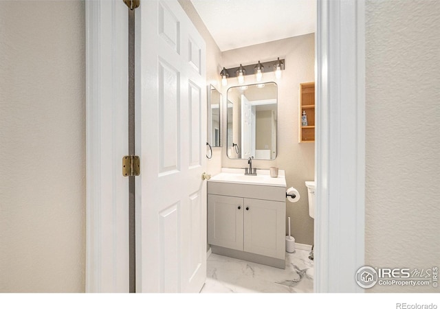 3314 Planter Way, Fort Collins, CO 80526 - half bath featuring marble finish flooring and vanity