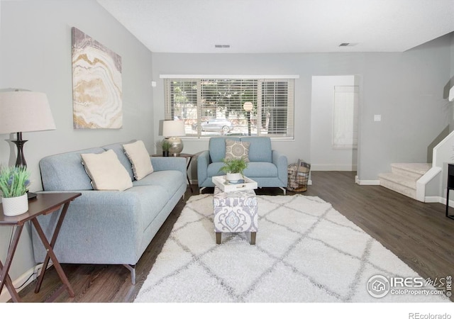 750 W Moorhead Cir Unit A, Boulder, CO 80305 - living room with wood finished floors and stairs