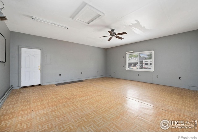 4740 Everglade Ct, Greeley, CO 80634 - spare room with attic access and a ceiling fan