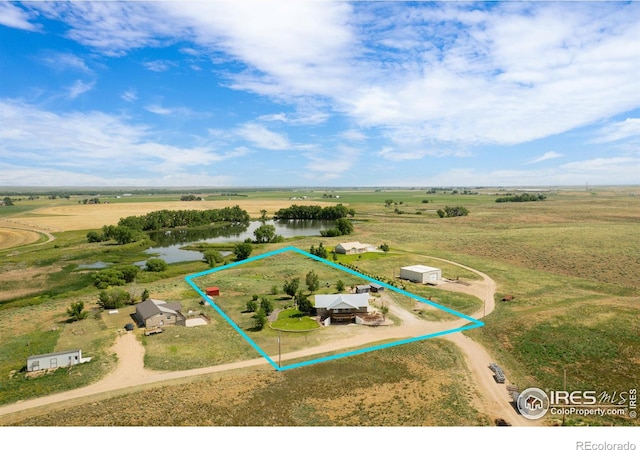 34427 County Rd W, Hillrose, CO 80733 - overview of rural landscape featuring property boundaries highlighted