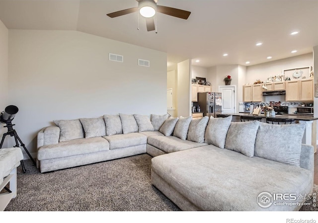 825 Forest Canyon Rd, Severance, CO 80550 - living room featuring ceiling fan and recessed lighting