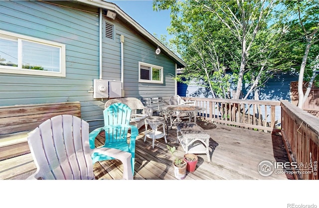 143 W 10th St, Loveland, CO 80537 - view of wooden terrace