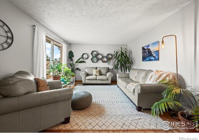 4324 W 22nd St, Greeley, CO 80634 - living room with wood finished floors and a textured ceiling