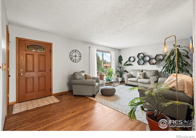 4324 W 22nd St, Greeley, CO 80634 - living room with wood finished floors and a textured ceiling