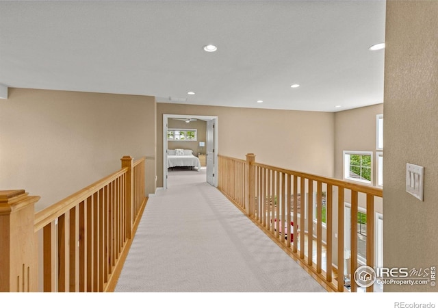 1231 Hawk Ridge Rd, Lafayette, CO 80026 - corridor featuring plenty of natural light, recessed lighting, and carpet floors