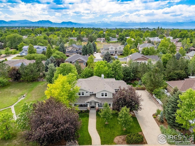 1231 Hawk Ridge Rd, Lafayette, CO 80026 - aerial view of residential area featuring mountains