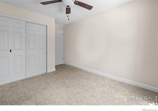 7414 Benton St, Arvada, CO 80003 - unfurnished bedroom with carpet, a closet, and ceiling fan