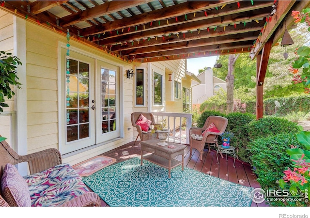 1620 Oak Ave, Boulder, CO 80304 - wooden deck featuring french doors