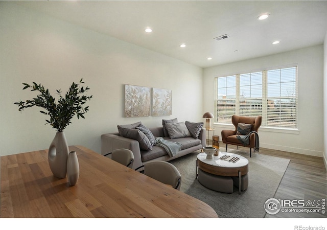 3045 E Trilby Rd Unit B-10, Fort Collins, CO 80528 - living area with recessed lighting and wood finished floors