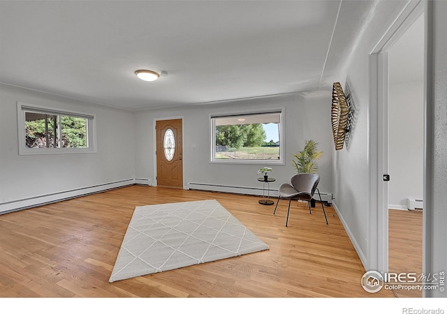 707 E Emma St, Lafayette, CO 80026 - foyer featuring plenty of natural light, a baseboard heating unit, and light wood finished floors
