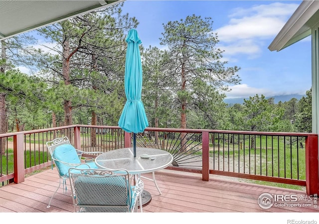 849 Mountain Meadows Rd, Boulder, CO 80302 - view of wooden deck