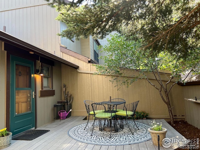 1624 Bradley Ct, Boulder, CO 80305 - view of patio / terrace with a deck and outdoor dining space