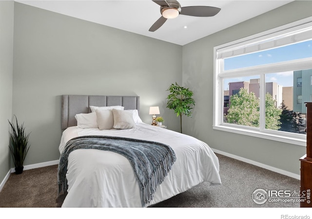 3601 Arapahoe Ave Unit 304, Boulder, CO 80303 - bedroom with carpet floors and a ceiling fan