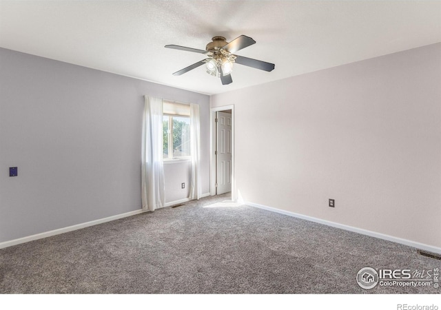 232 Ricker Ln, Johnstown, CO 80534 - carpeted spare room featuring ceiling fan and baseboards