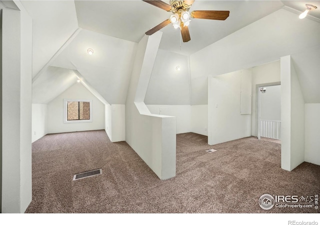 311 12th Ave, Greeley, CO 80631 - bonus room featuring carpet, vaulted ceiling, and ceiling fan