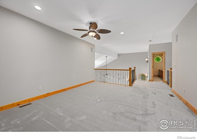 8416 Starfish Ct, Windsor, CO 80528 - carpeted spare room featuring ceiling fan and recessed lighting