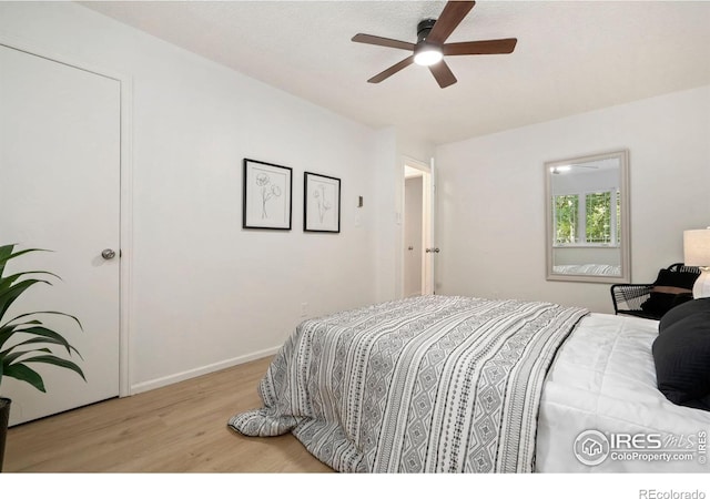 930 Vanderbilt Ct, Fort Collins, CO 80525 - bedroom featuring light wood-type flooring and ceiling fan