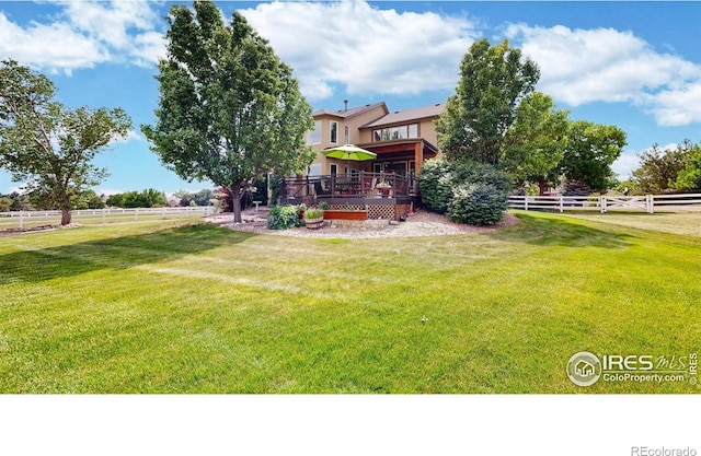 14652 Kalamath Ct, Westminster, CO 80023 - fenced backyard with a wooden deck