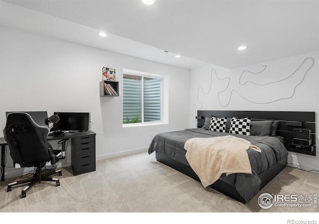 5056 Blanchette St, Timnath, CO 80547 - carpeted bedroom with recessed lighting and a desk