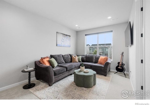 5056 Blanchette St, Timnath, CO 80547 - carpeted living room featuring baseboards and recessed lighting