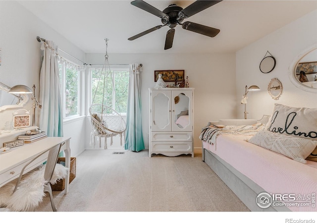 8367 Devinney St, Arvada, CO 80005 - bedroom featuring carpet flooring and a ceiling fan