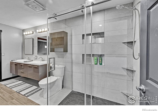 1424 Sheep Ridge Rd, Fairplay, CO 80440 - bathroom featuring double vanity and a stall shower