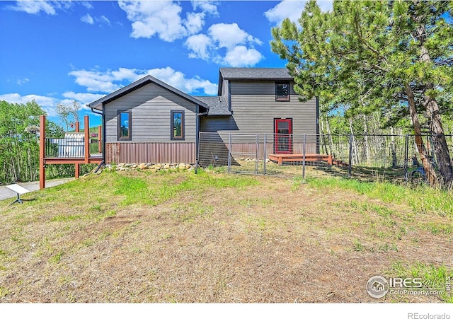 1424 Sheep Ridge Rd, Fairplay, CO 80440 - rear view of property with a deck