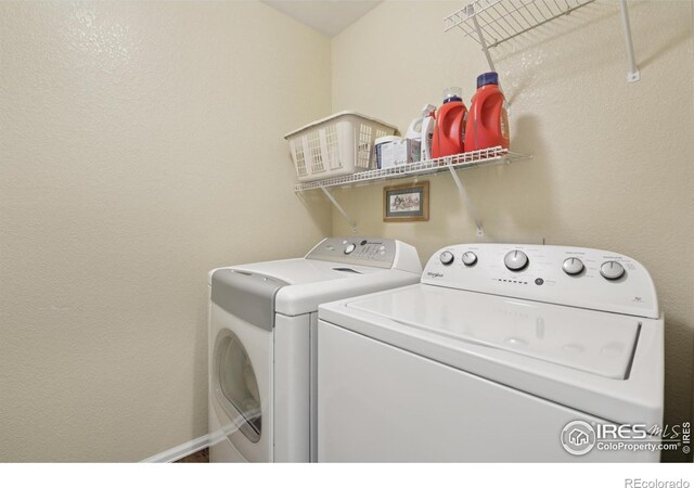 2608 E 132nd Ave, Thornton, CO 80241 - laundry area featuring separate washer and dryer