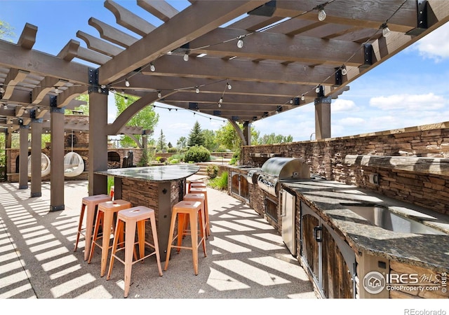 863 Riparian Way, Fort Collins, CO 80524 - view of patio / terrace with a pergola and area for grilling