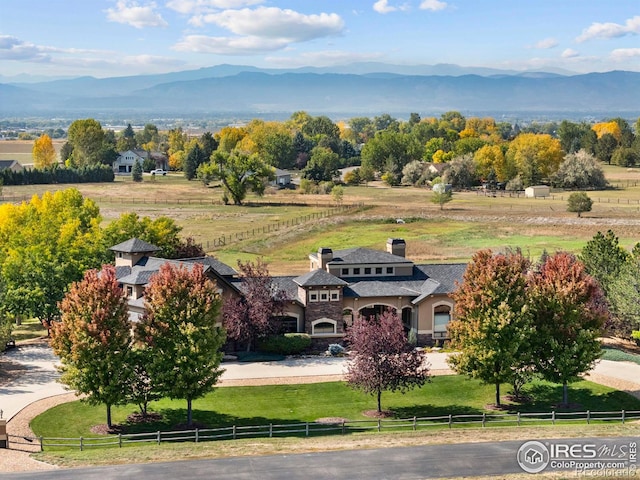 863 Riparian Way, Fort Collins, CO 80524 - aerial view of property and surrounding area featuring a mountain backdrop