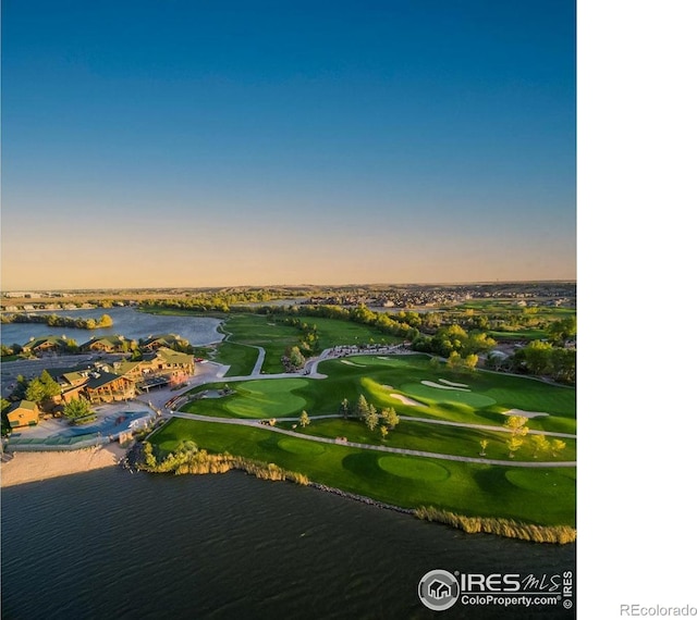 306 Baja Dr, Windsor, CO 80550 - bird's eye view of a large body of water and a local golf course