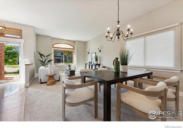 1206 Canvasback Ct, Fort Collins, CO 80525 - dining room with a chandelier and baseboards