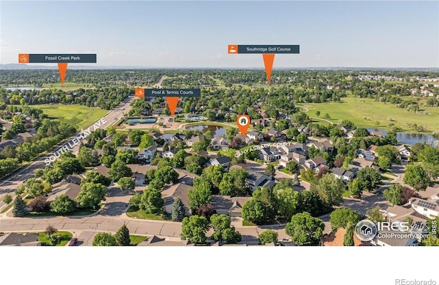 1206 Canvasback Ct, Fort Collins, CO 80525 - aerial view of residential area featuring a nearby body of water