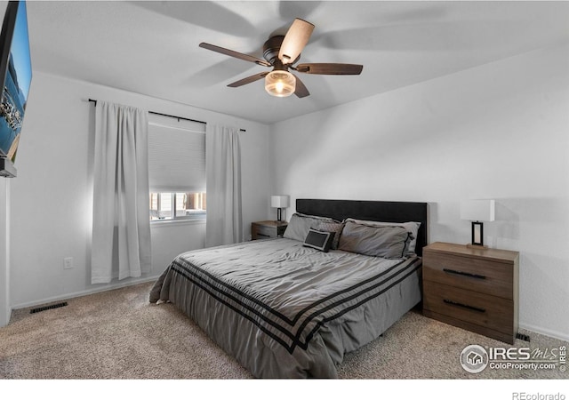 452 Mt Sherman Ave, Severance, CO 80550 - bedroom with light carpet and a ceiling fan