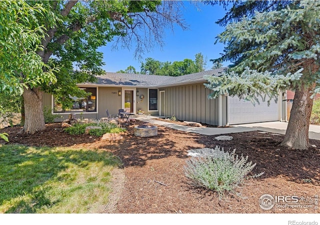 7261 Mount Meeker Rd, Longmont, CO 80503 - ranch-style home featuring an attached garage and concrete driveway
