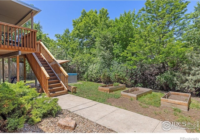 7261 Mount Meeker Rd, Longmont, CO 80503 - view of yard featuring a garden and stairs
