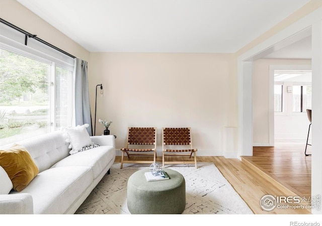 2085 Alpine Dr, Boulder, CO 80304 - living room with wood finished floors and baseboards
