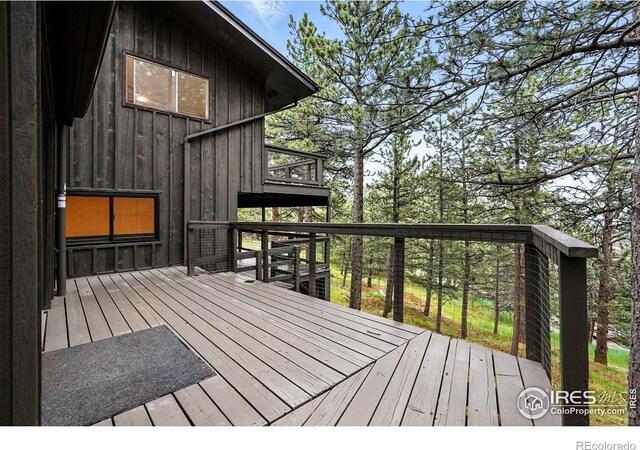 2433 Linden Dr, Boulder, CO 80304 - view of wooden deck