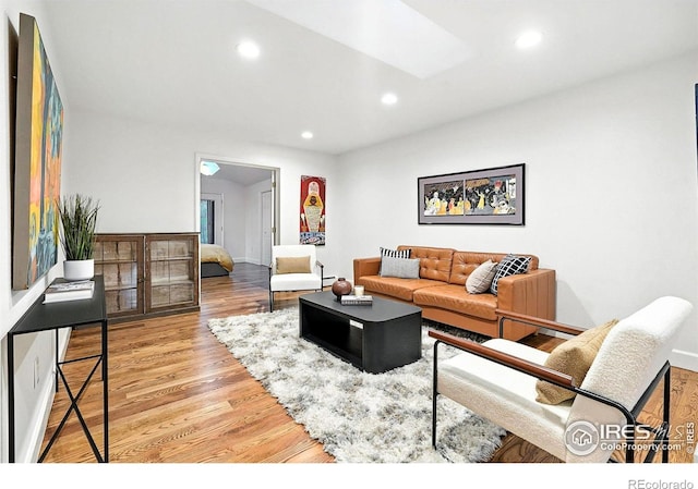 2433 Linden Dr, Boulder, CO 80304 - living room featuring light wood-style flooring and recessed lighting