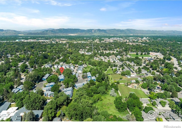 1731 Springmeadows Ct Unit A, Fort Collins, CO 80525 - aerial overview of property's location featuring a mountain backdrop