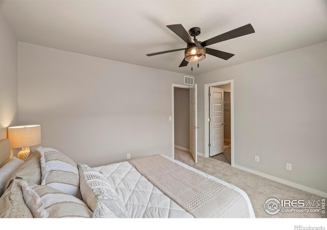 620 Apache Trl Unit 2, Ault, CO 80610 - carpeted bedroom with ceiling fan and a spacious closet