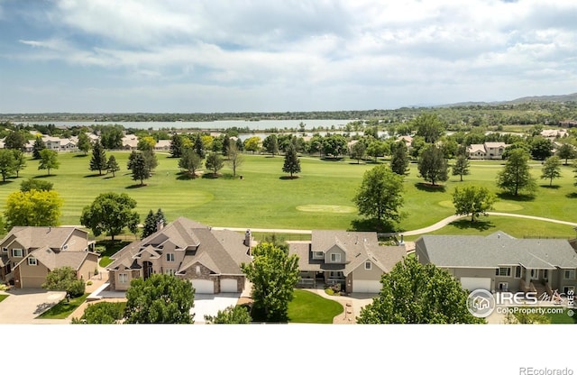 5072 Saint Andrews Dr, Loveland, CO 80537 - aerial view of residential area featuring a large body of water and a golf club